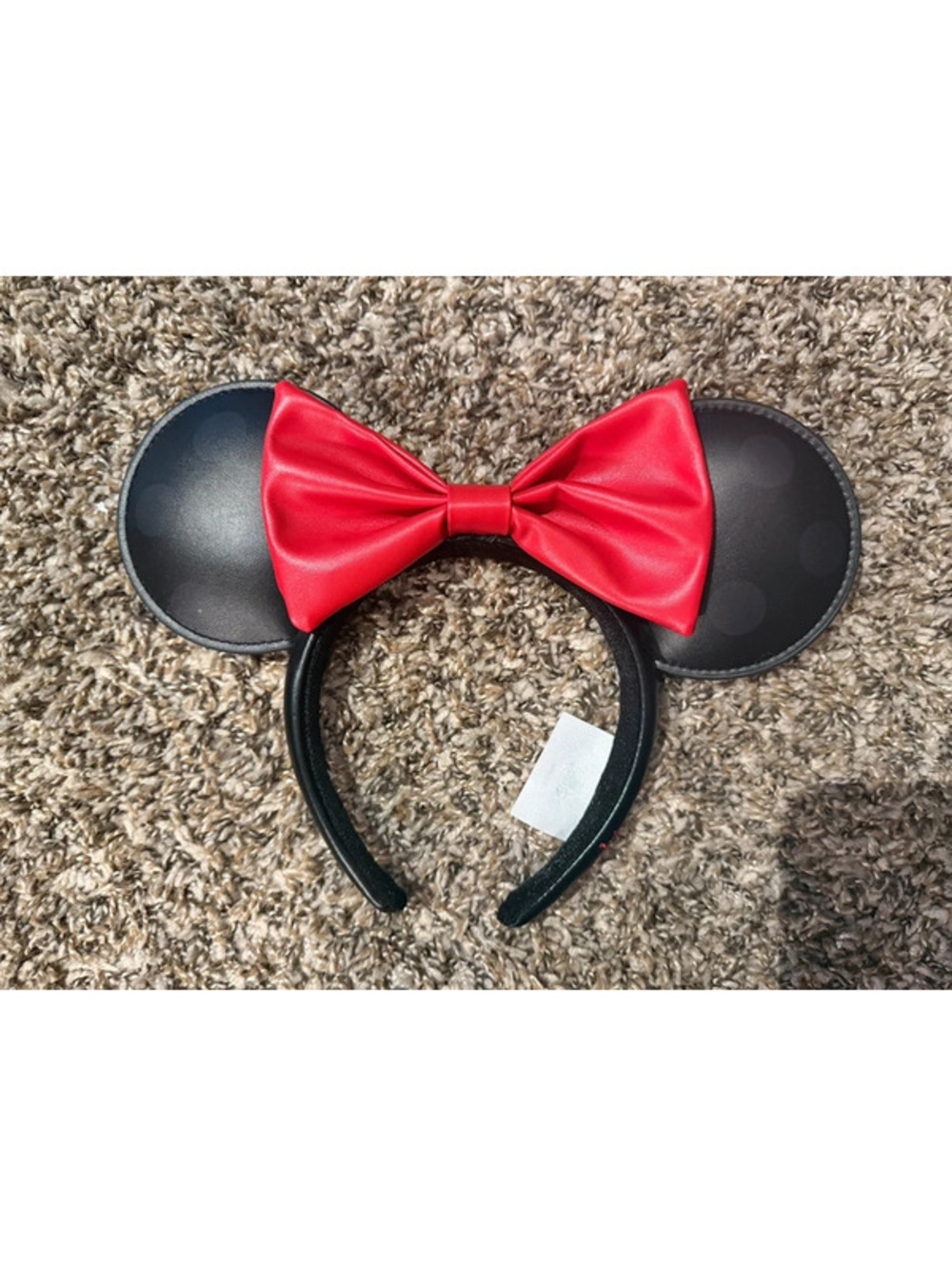 Disney Parks Minnie Mouse Black with Red Bow Ears Headband Adult Size